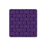 Triangle Knot Purple And Black Fabric Square Magnet Front