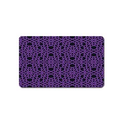 Triangle Knot Purple And Black Fabric Magnet (name Card) by BangZart