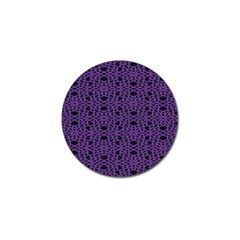 Triangle Knot Purple And Black Fabric Golf Ball Marker by BangZart