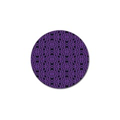 Triangle Knot Purple And Black Fabric Golf Ball Marker (10 Pack) by BangZart