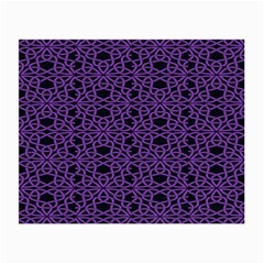 Triangle Knot Purple And Black Fabric Small Glasses Cloth (2-side) by BangZart