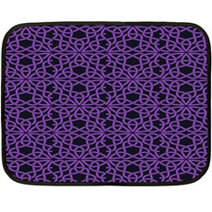 Triangle Knot Purple And Black Fabric Fleece Blanket (mini) by BangZart