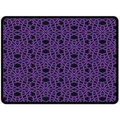 Triangle Knot Purple And Black Fabric Fleece Blanket (large)  by BangZart