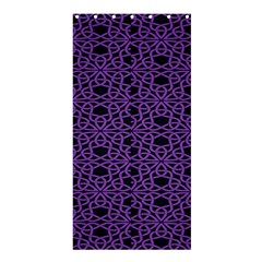 Triangle Knot Purple And Black Fabric Shower Curtain 36  X 72  (stall)  by BangZart