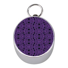 Triangle Knot Purple And Black Fabric Mini Silver Compasses by BangZart