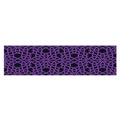 Triangle Knot Purple And Black Fabric Satin Scarf (oblong) by BangZart