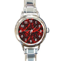 Volcanic Textures  Round Italian Charm Watch by BangZart