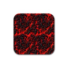 Volcanic Textures  Rubber Square Coaster (4 Pack)  by BangZart