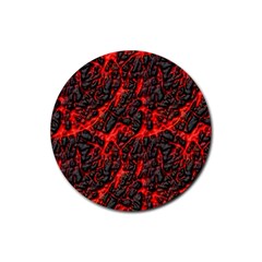 Volcanic Textures  Rubber Coaster (round)  by BangZart