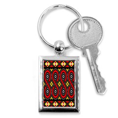 Toraja Traditional Art Pattern Key Chains (rectangle)  by BangZart