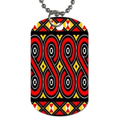 Toraja Traditional Art Pattern Dog Tag (two Sides) by BangZart