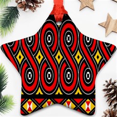 Toraja Traditional Art Pattern Star Ornament (two Sides) by BangZart