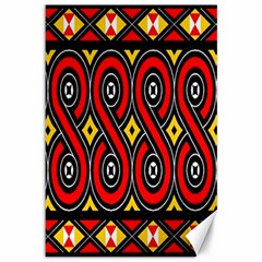 Toraja Traditional Art Pattern Canvas 12  X 18   by BangZart