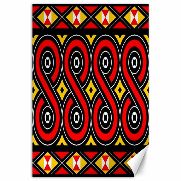 Toraja Traditional Art Pattern Canvas 24  x 36 