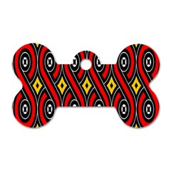 Toraja Traditional Art Pattern Dog Tag Bone (one Side) by BangZart