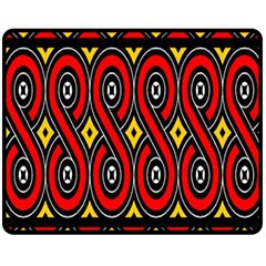 Toraja Traditional Art Pattern Fleece Blanket (medium)  by BangZart