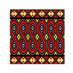 Toraja Traditional Art Pattern Small Satin Scarf (Square) Front