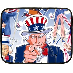 Independence Day United States Of America Fleece Blanket (mini) by BangZart