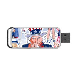 Independence Day United States Of America Portable Usb Flash (one Side) by BangZart