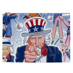 Independence Day United States Of America Cosmetic Bag (xxl)  by BangZart