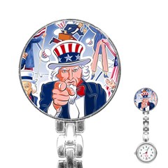 Independence Day United States Of America Stainless Steel Nurses Watch by BangZart