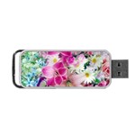 Colorful Flowers Patterns Portable USB Flash (Two Sides) Front