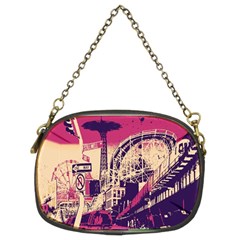 Pink City Retro Vintage Futurism Art Chain Purses (two Sides)  by BangZart