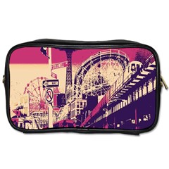 Pink City Retro Vintage Futurism Art Toiletries Bags 2-side by BangZart