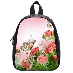 Flora Butterfly Roses School Bags (small)  by BangZart