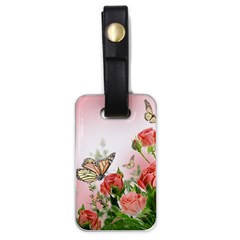 Flora Butterfly Roses Luggage Tags (one Side)  by BangZart