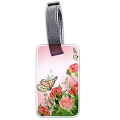 Flora Butterfly Roses Luggage Tags (two Sides) by BangZart