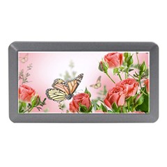 Flora Butterfly Roses Memory Card Reader (mini) by BangZart