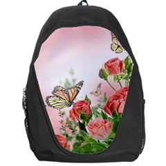 Flora Butterfly Roses Backpack Bag by BangZart