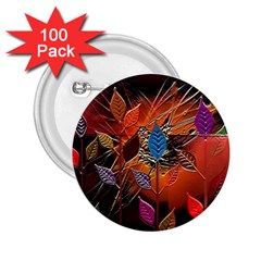 Colorful Leaves 2 25  Buttons (100 Pack) 