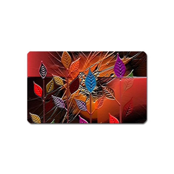 Colorful Leaves Magnet (Name Card)