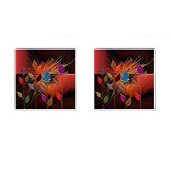 Colorful Leaves Cufflinks (square) by BangZart