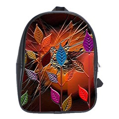 Colorful Leaves School Bags (xl)  by BangZart