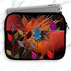 Colorful Leaves Apple Ipad 2/3/4 Zipper Cases by BangZart