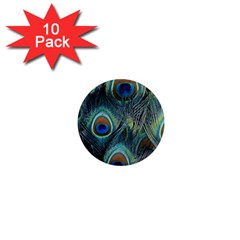 Feathers Art Peacock Sheets Patterns 1  Mini Magnet (10 Pack)  by BangZart