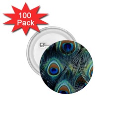 Feathers Art Peacock Sheets Patterns 1 75  Buttons (100 Pack)  by BangZart