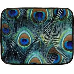 Feathers Art Peacock Sheets Patterns Double Sided Fleece Blanket (mini)  by BangZart