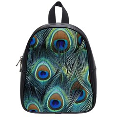 Feathers Art Peacock Sheets Patterns School Bags (small)  by BangZart