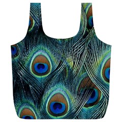 Feathers Art Peacock Sheets Patterns Full Print Recycle Bags (l)  by BangZart