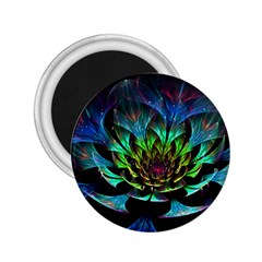 Fractal Flowers Abstract Petals Glitter Lights Art 3d 2 25  Magnets by BangZart