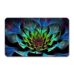 Fractal Flowers Abstract Petals Glitter Lights Art 3d Magnet (rectangular) by BangZart