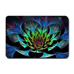 Fractal Flowers Abstract Petals Glitter Lights Art 3d Small Doormat  by BangZart