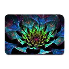 Fractal Flowers Abstract Petals Glitter Lights Art 3d Plate Mats by BangZart