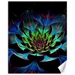 Fractal Flowers Abstract Petals Glitter Lights Art 3d Canvas 11  X 14   by BangZart