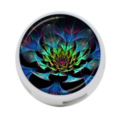 Fractal Flowers Abstract Petals Glitter Lights Art 3d 4-port Usb Hub (one Side) by BangZart