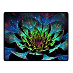 Fractal Flowers Abstract Petals Glitter Lights Art 3d Fleece Blanket (small) by BangZart